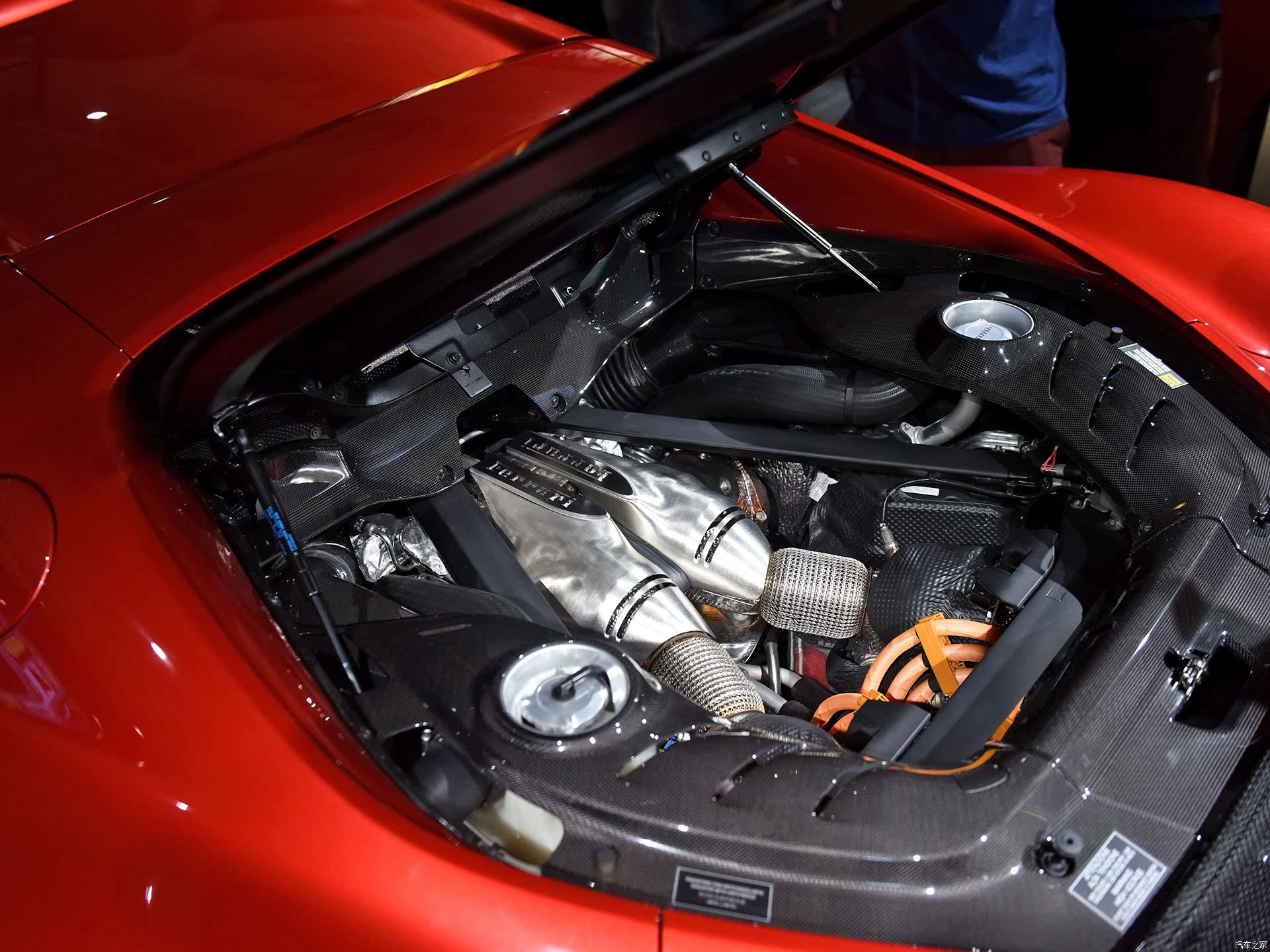 2022- Up Ferrari 296 GTB(F171) Rear Engine Compartment Trim Dry Carbon Fiber OEM Series Bodykit