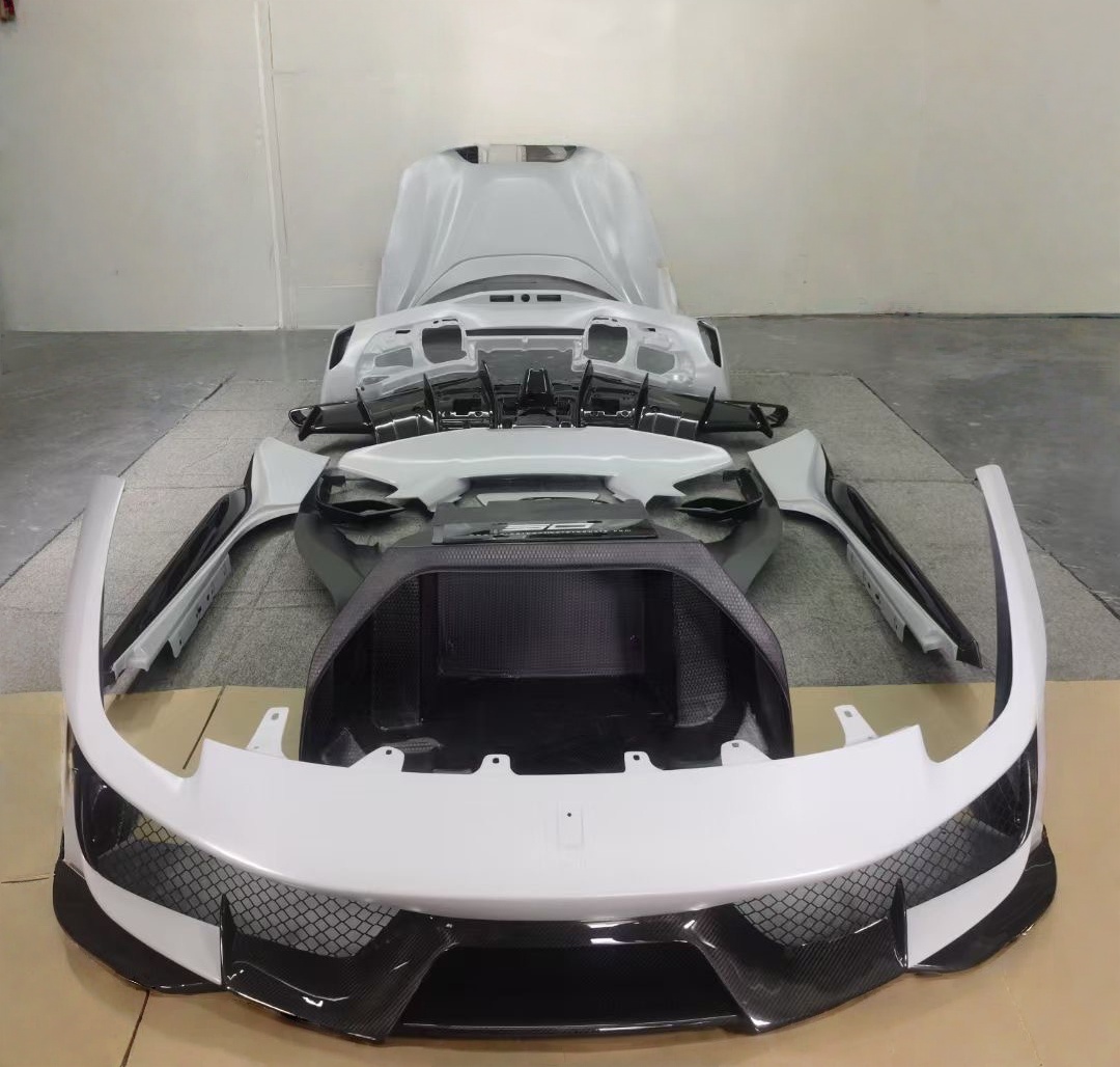 2015-2020 Ferrari 488 GTB & Spider Pista Style Upgrade Kit Dry Carbon Fiber