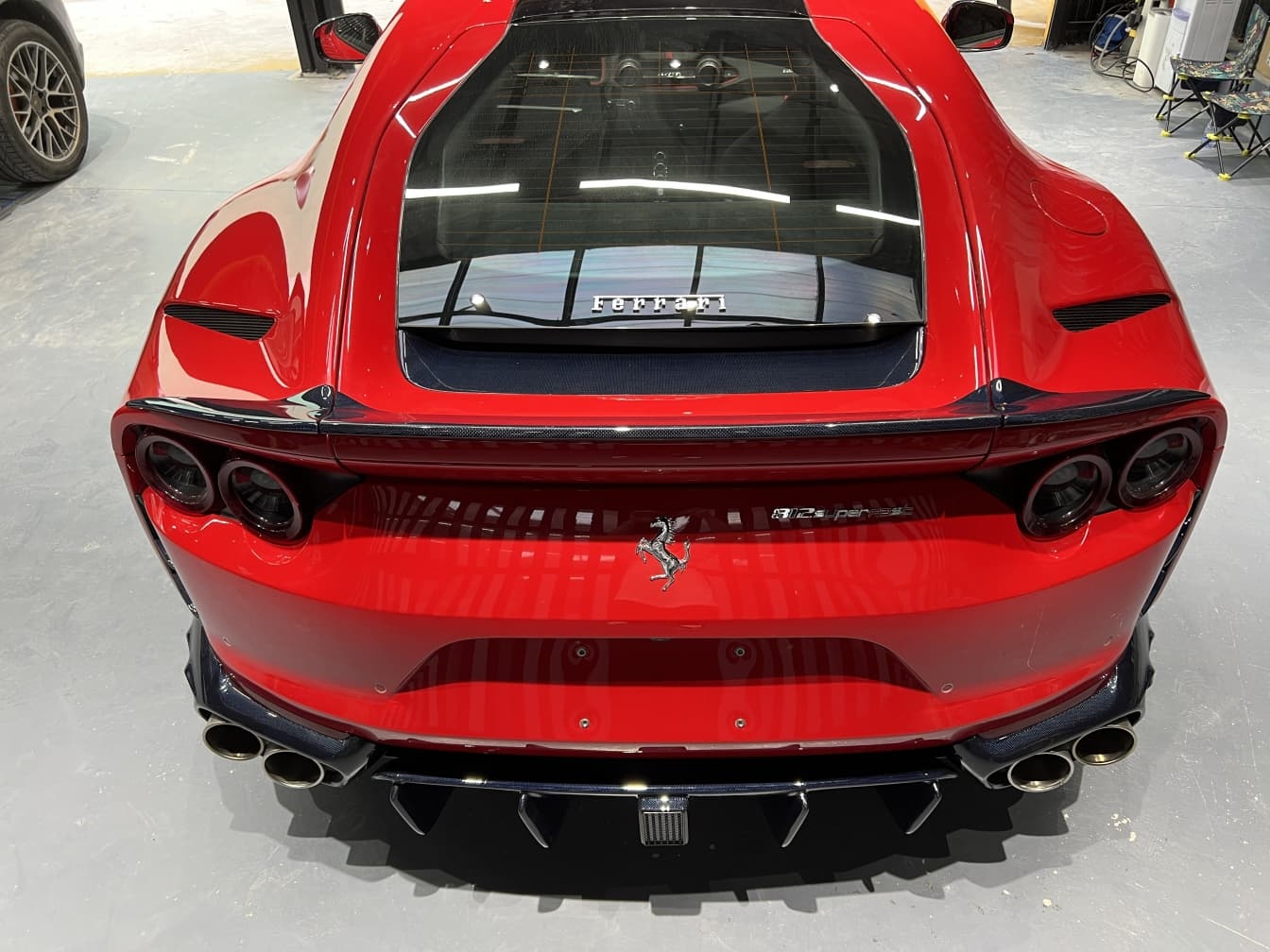 2018- Up Ferrari 812 Superfast & GTS Rear Bonnet Lower Insert Dry Carbon Fiber MSY Series Bodykit