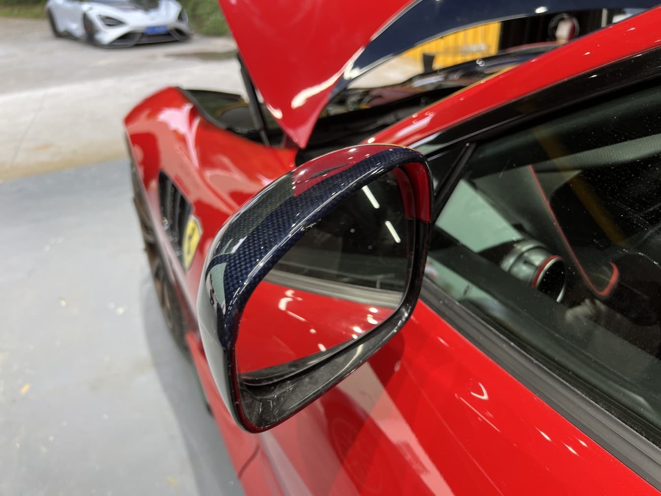 2018- Up Ferrari 812 Superfast & GTS Wing Mirrors Housing Dry Carbon Fiber MSY Series Bodykit