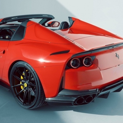 2018- Up Ferrari 812 Superfast & GTS Rear Bumper Protectors Dry Carbon Fiber N Series Bodykit