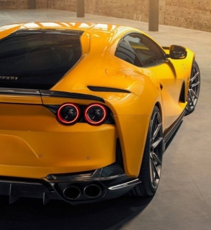 2018- Up Ferrari 812 Superfast & GTS Rear Bumper Protectors Dry Carbon Fiber N Series Bodykit