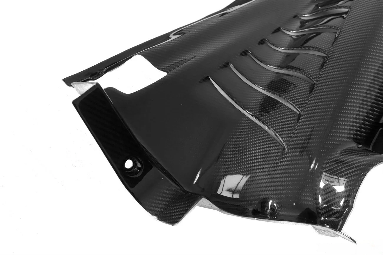 2019-2024 Ferrari F8 Engine Interior Dry Carbon Fiber OEM Series Bodykit