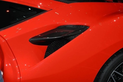 2019-2024 Ferrari F8 Side Air Intake Fins Flaps Wings Dry Carbon Fiber OEM Series Bodykit