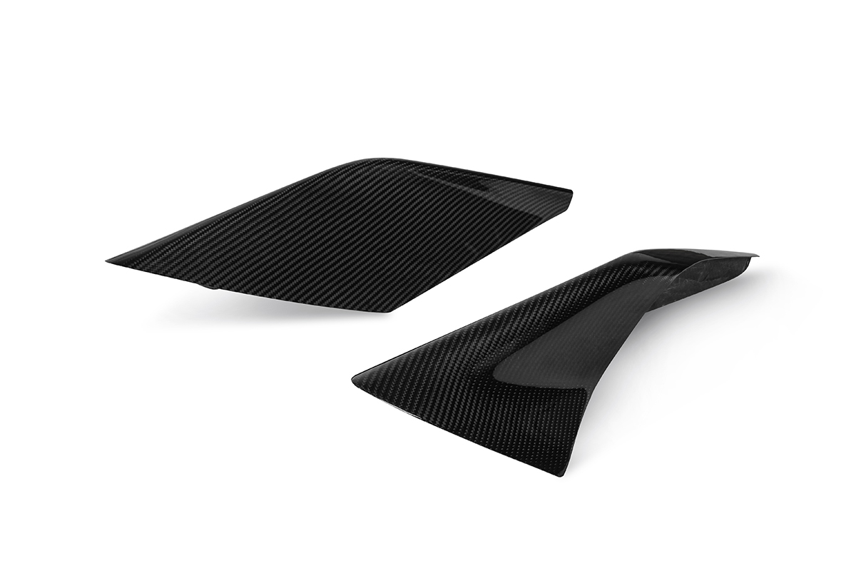 2019-2024 Ferrari F8 Side Air Intake Fins Flaps Wings Dry Carbon Fiber OEM Series Bodykit