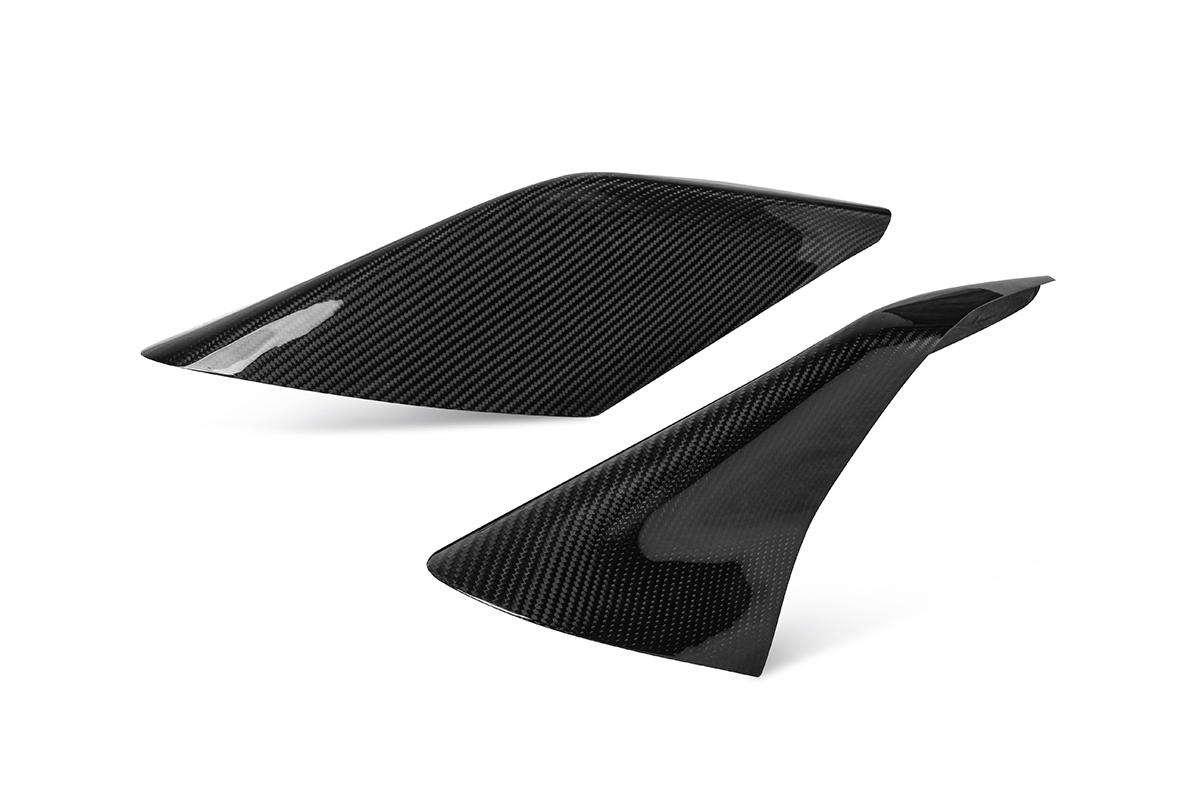 2019-2024 Ferrari F8 Side Air Intake Fins Flaps Wings Dry Carbon Fiber OEM Series Bodykit