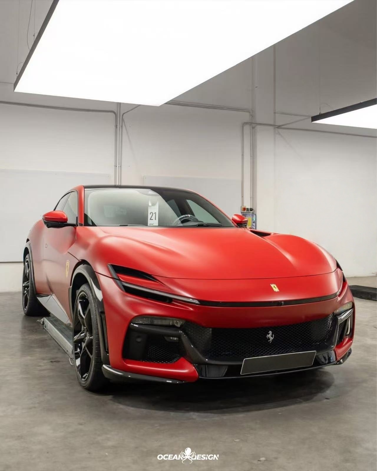 Ferrari Purosangue FUV 2023-2025 Splitter Front Lip Dry Carbon Fiber OEM Series Bodykit