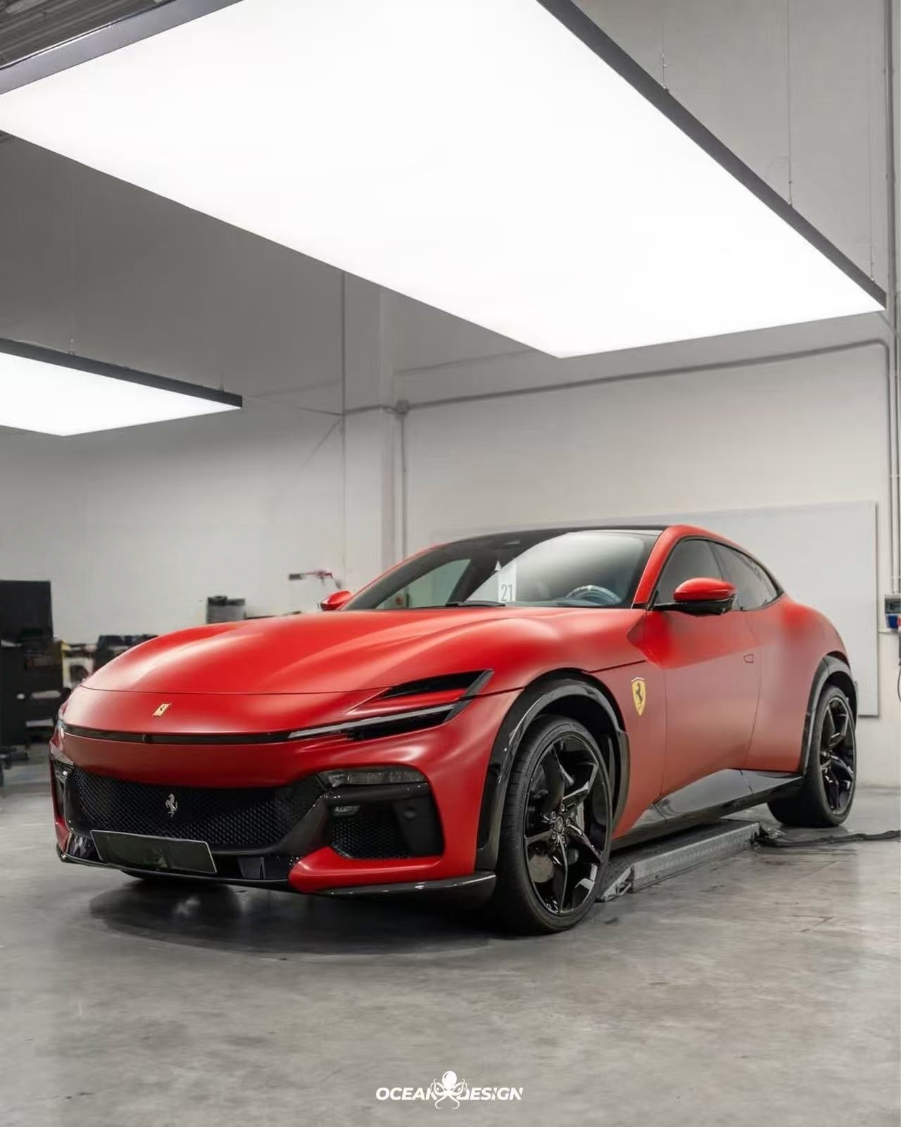 Ferrari Purosangue FUV 2023-2025 Splitter Front Lip Dry Carbon Fiber OEM Series Bodykit