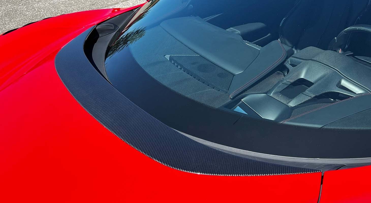 2020-UP Ferrari SF90 Stradale Hood Trim Dry Carbon Fiber N Series Bodykit