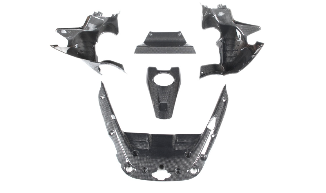 2020-UP Ferrari SF90 Stradale Engine Interior with Cooling Mesh Dry Carbon Fiber OEM Series Bodykit