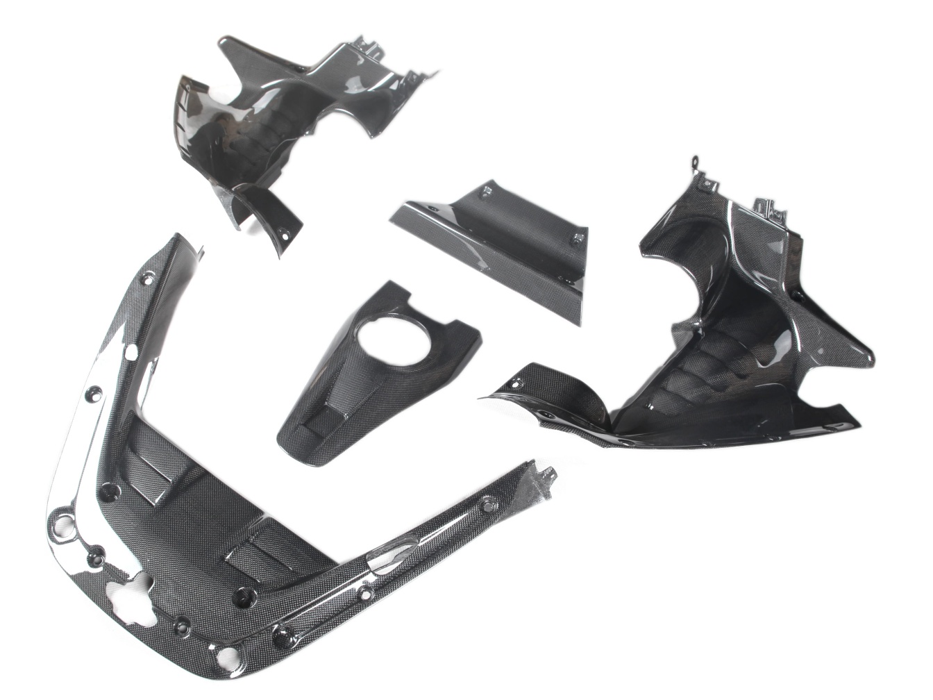 2020-UP Ferrari SF90 Stradale Engine Interior with Cooling Mesh Dry Carbon Fiber OEM Series Bodykit