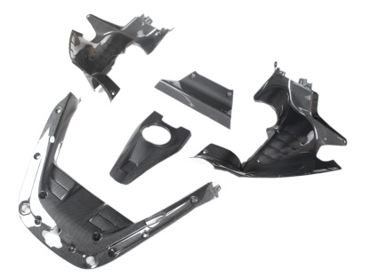 2020-UP Ferrari SF90 Stradale Engine Interior with Cooling Mesh Dry Carbon Fiber OEM Series Bodykit