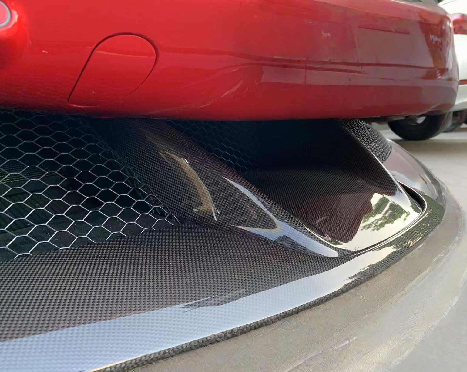 2020-UP Ferrari SF90 Stradale Front Bumper Middle Air Vents Dry Carbon Fiber OEM Series Bodykit