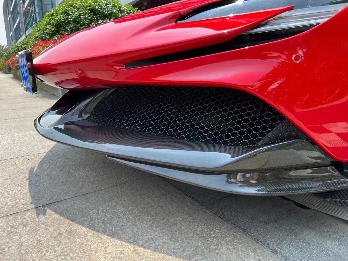 2020-UP Ferrari SF90 Stradale Front Bumper Protector Dry Carbon Fiber OEM Series Bodykit