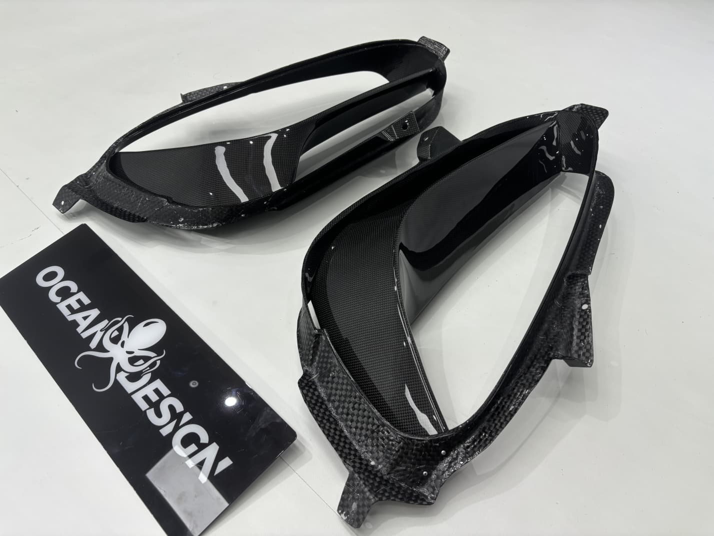 2020-UP Ferrari SF90 Stradale Qaurter Panel Side Scoops Dry Carbon Fiber OEM Series Bodykit