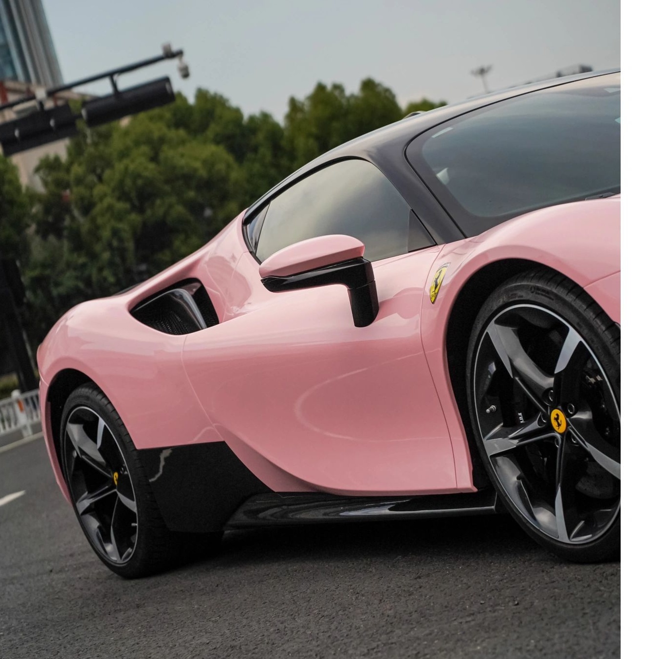 2020-UP Ferrari SF90 Stradale Side Skirts Dry Carbon Fiber OEM Series Bodykit