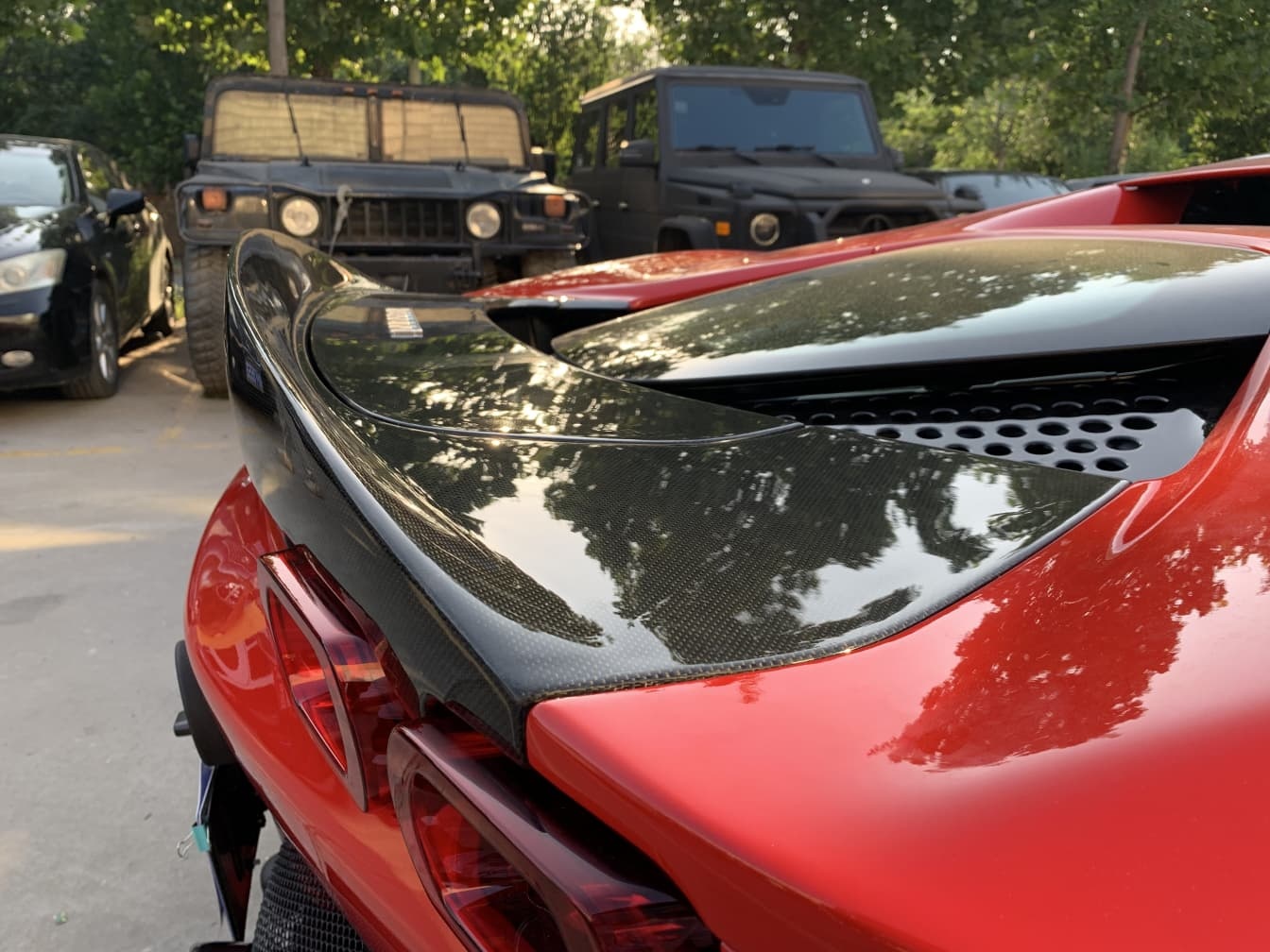 2020-UP Ferrari SF90 Stradale Spoiler Dry Carbon Fiber OEM Series Bodykit