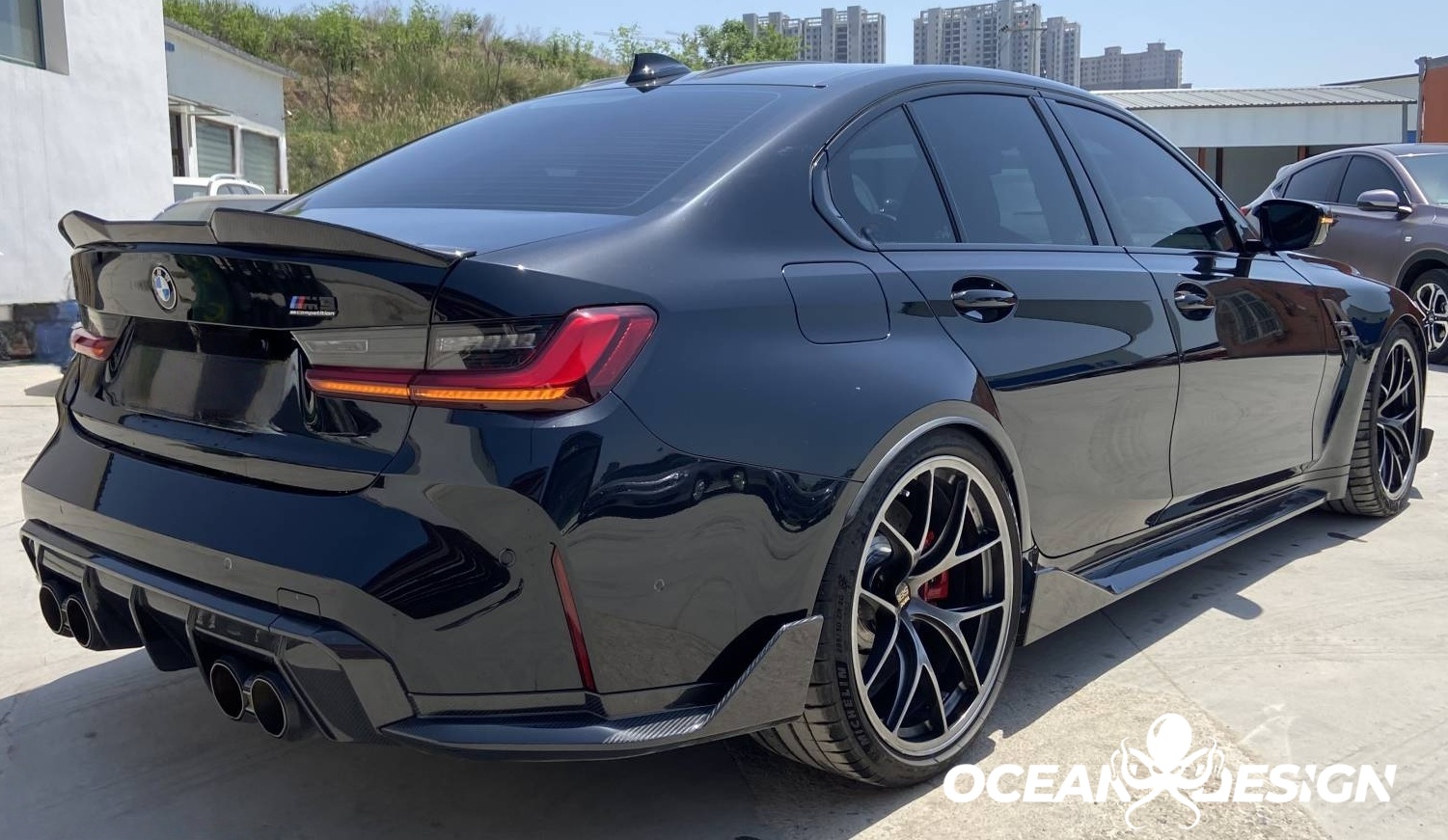 2021–2025 BMW M3 (G80) / M4 (G82) MT Style Dry Carbon Rear Spoiler