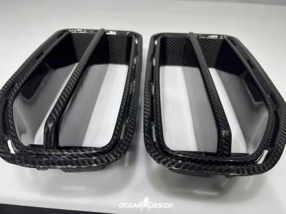 2023-2025 BMW G87 M2 AP Style Dry Carbon Fiber Front Kidney Grilles