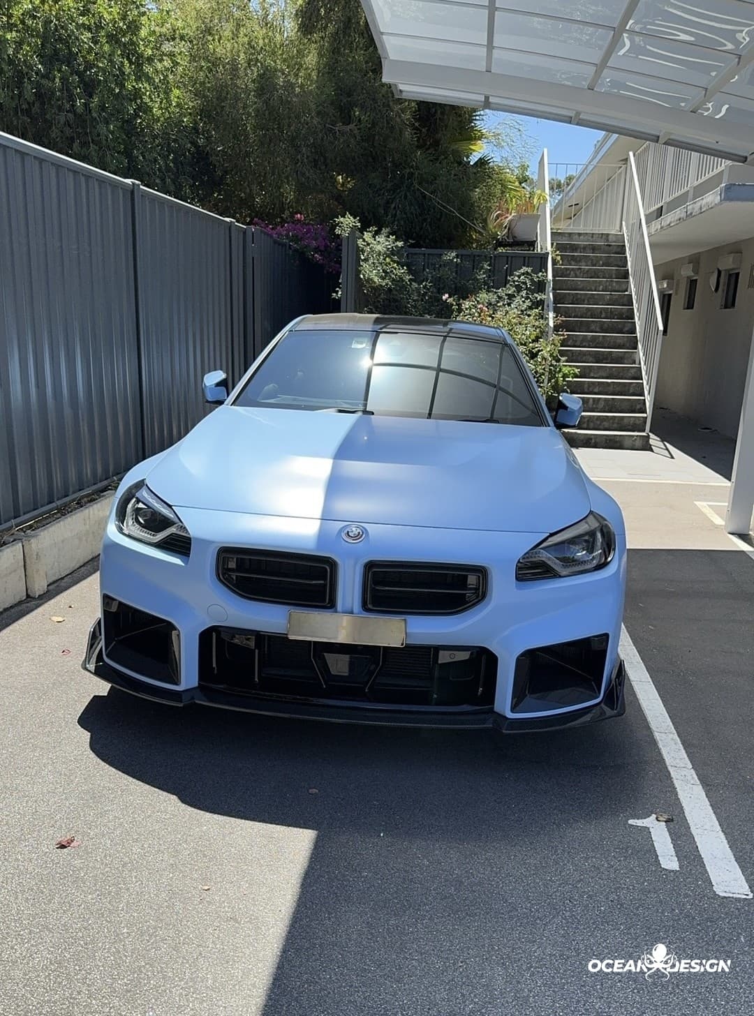 2023-2025 BMW G87 M2 Ocean Design Dry Carbon Front Lip Splitter
