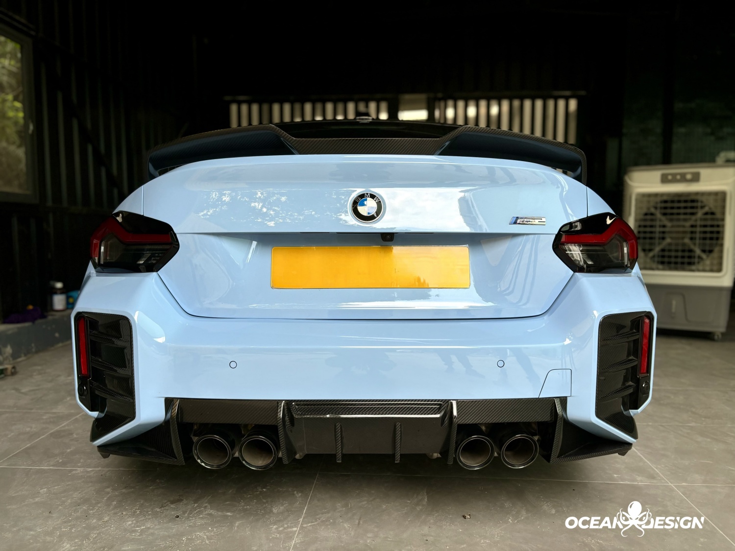 2023-2025 BMW G87 M2 Ocean Design Dry Carbon Rear Diffuser