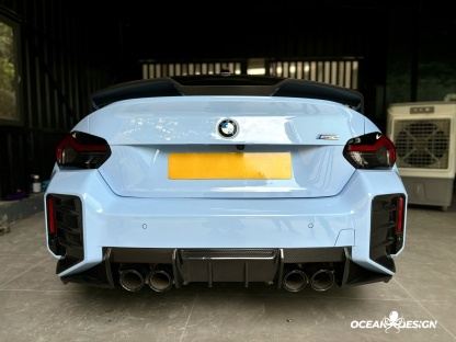 2023-2025 BMW G87 M2 Ocean Design Dry Carbon Rear Diffuser