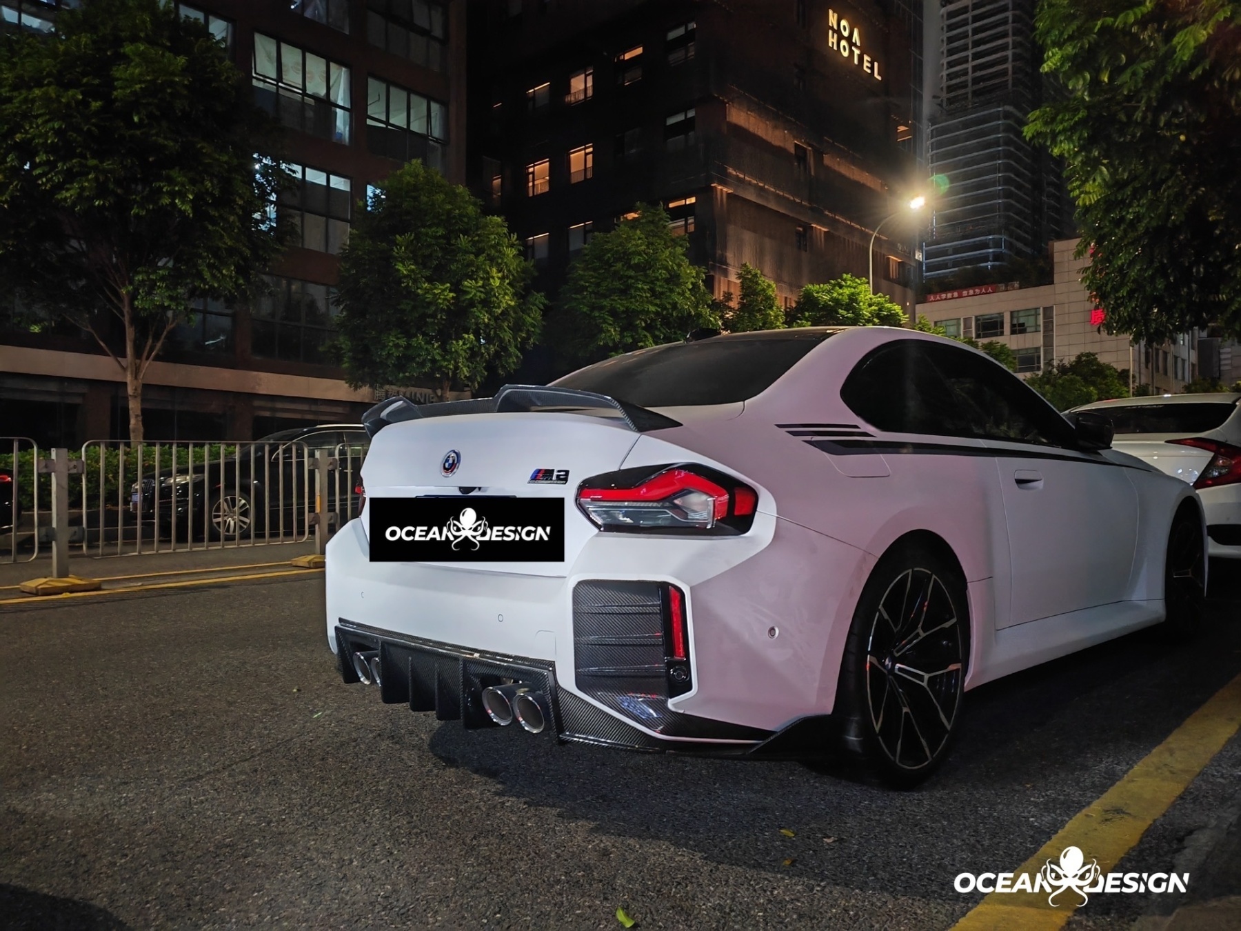 2023-2025 BMW G87 M2 Ocean Design Dry Carbon Rear Diffuser