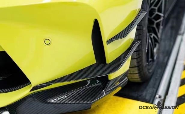 2021–2025 BMW M3 (G80) / M4 (G82) AC Style GT Canards – Dry Carbon Fiber