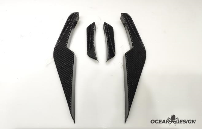 2021–2025 BMW M3 (G80) / M4 (G82) AC Style GT Canards – Dry Carbon Fiber