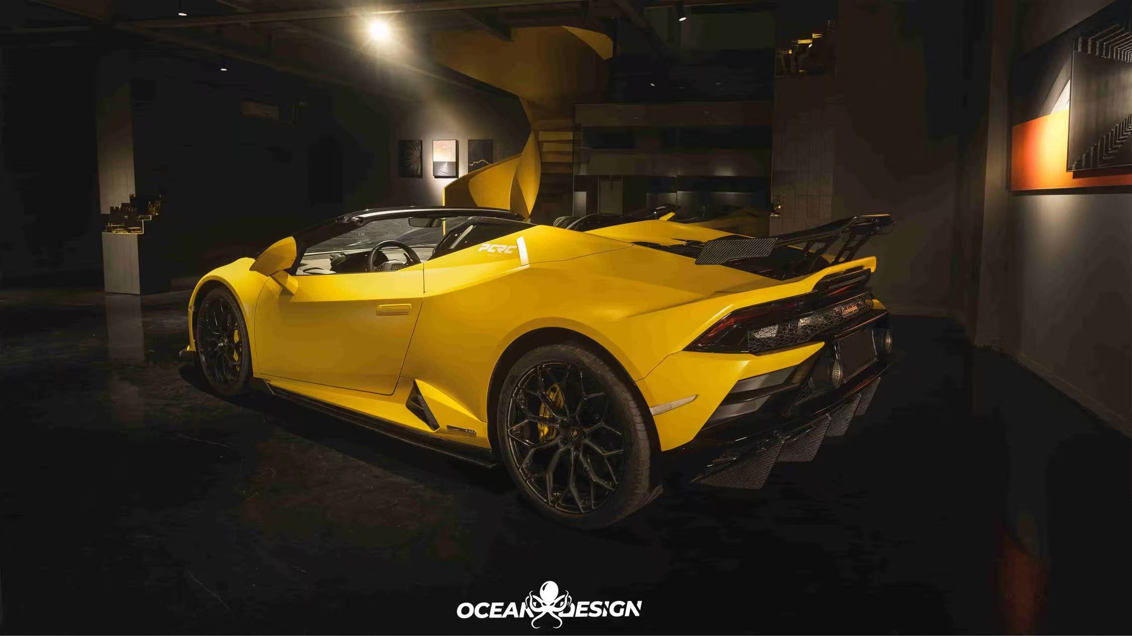 Lamborghini Huracan EVO Side Skirts Dry Carbon Fiber Ocean Design Series Bodykit