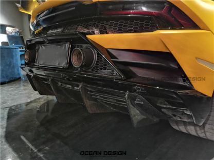 Lamborghini Huracan EVO Rear Diffuser Dry Carbon Fiber Ocean Design Series Bodykit