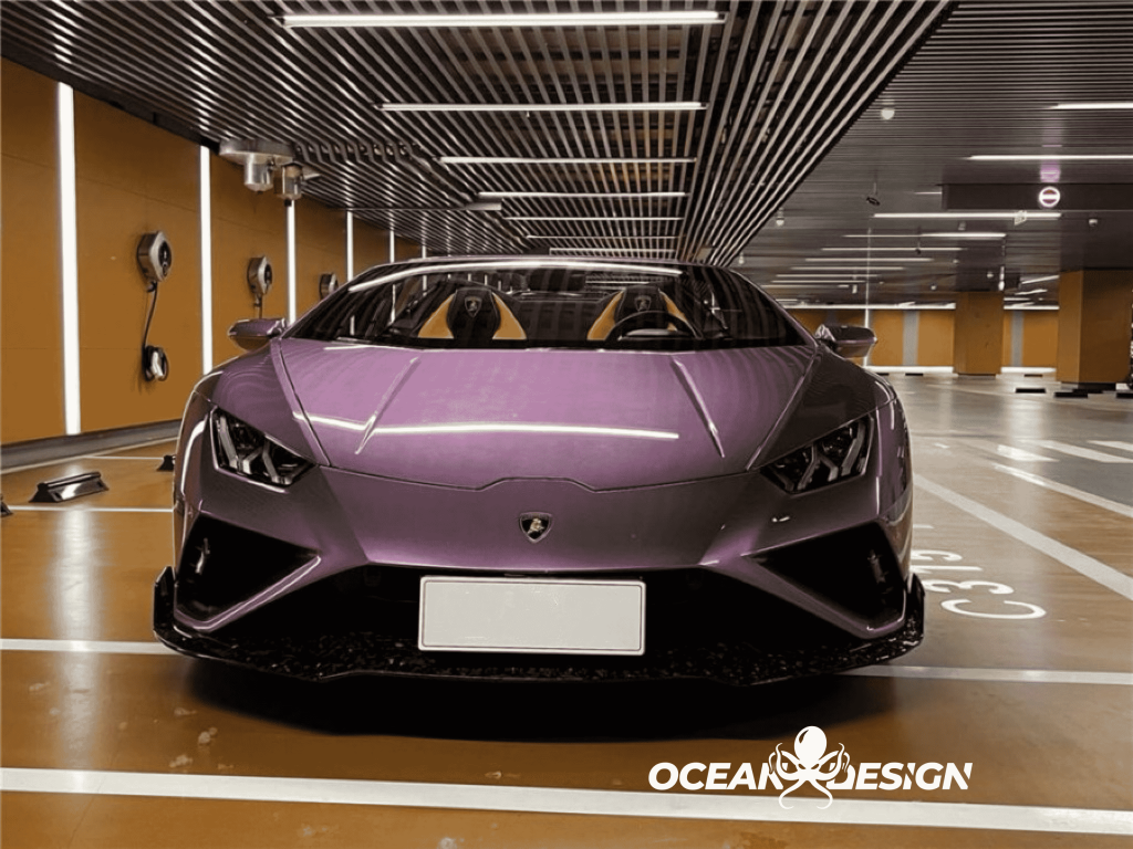 Lamborghini Huracan EVO RWD Splitter Front Lip Dry Carbon Fiber Ocean Design Series Bodykit