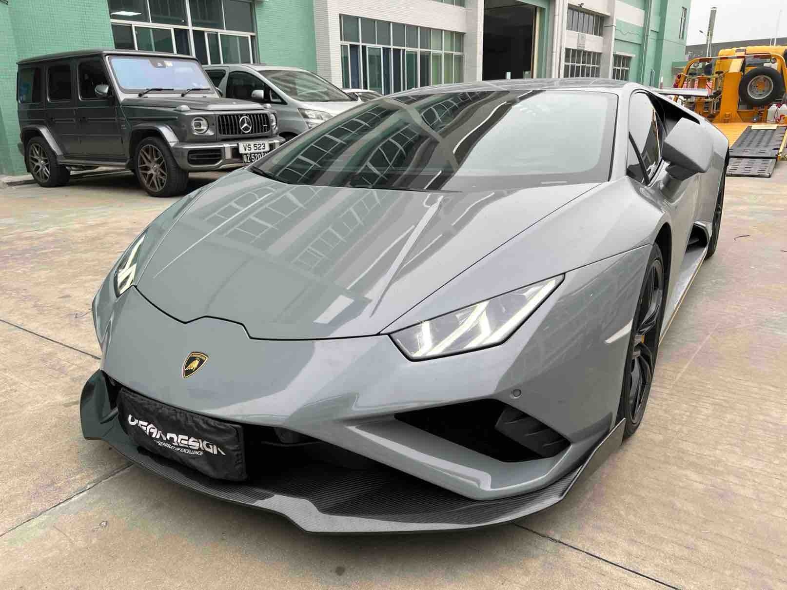 Lamborghini Huracan EVO RWD Splitter Front Lip Dry Carbon Fiber Ocean Design Series Bodykit