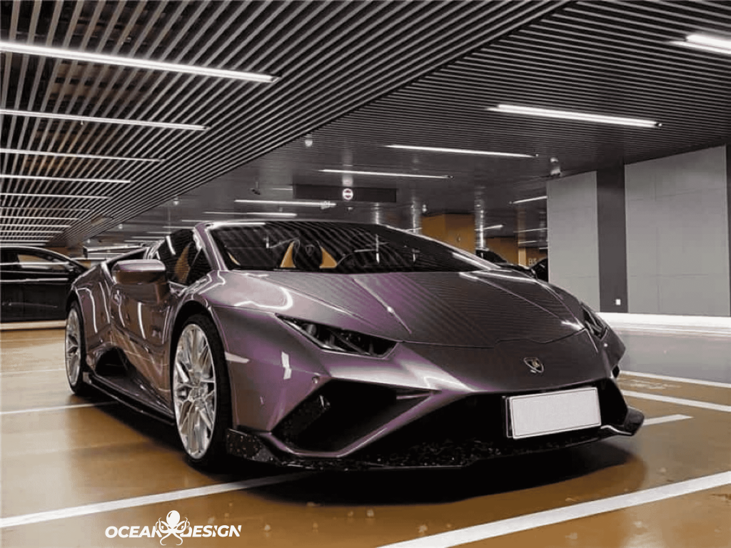 Lamborghini Huracan EVO RWD Splitter Front Lip Dry Carbon Fiber Ocean Design Series Bodykit
