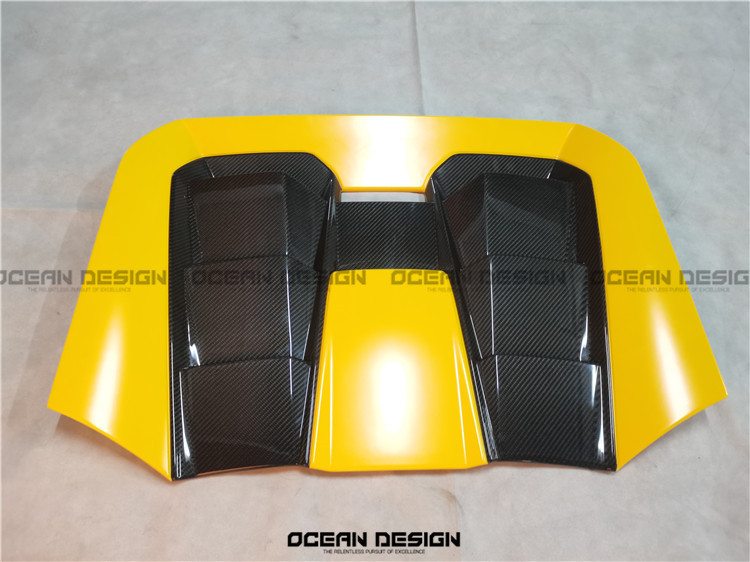 Lamborghini Huracan EVO Rear Engine Cover Dry Carbon Fiber Ocean Design Bodykit