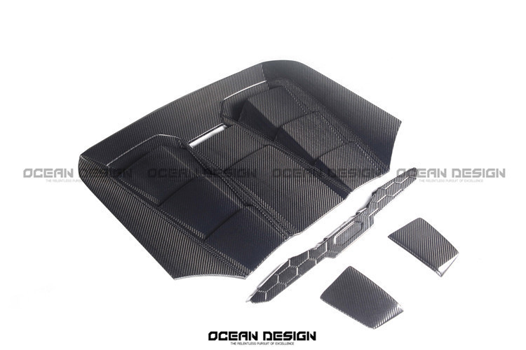 Lamborghini Huracan EVO Rear Engine Cover Dry Carbon Fiber Ocean Design Bodykit
