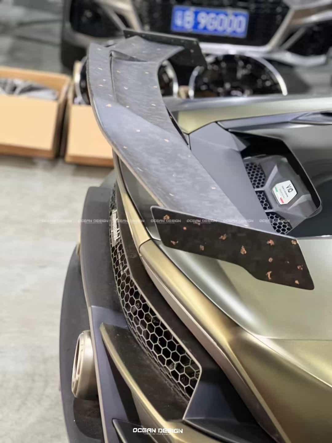 Lamborghini Huracan EVO Spoiler Dry Carbon Fiber Ocean Design Series Bodykit