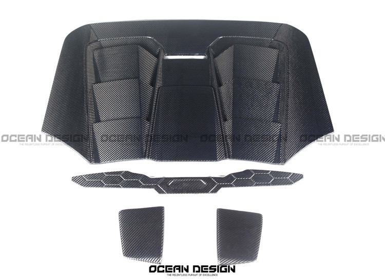 Lamborghini Huracan EVO Rear Engine Cover Dry Carbon Fiber Ocean Design Bodykit