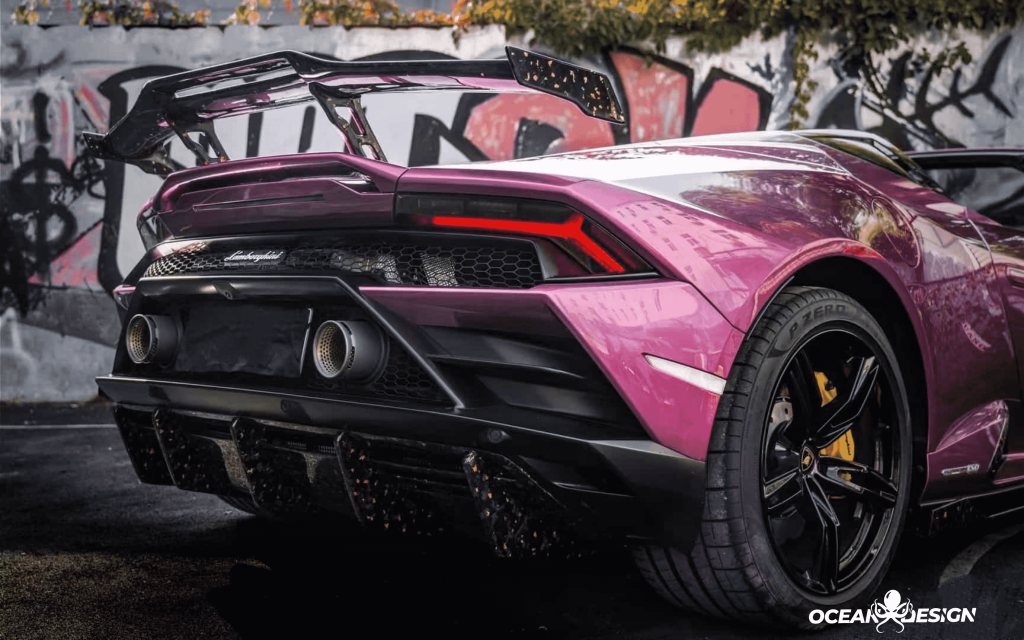 Lamborghini Huracan EVO RWD Spoiler Dry Carbon Fiber Ocean Design Series Bodykit