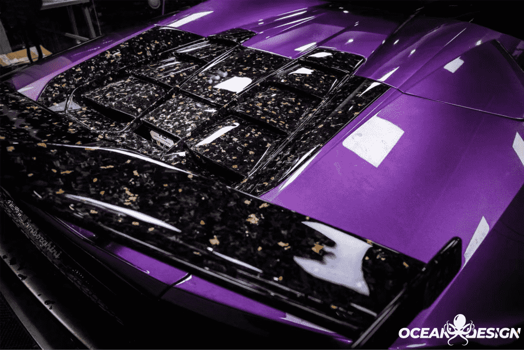Lamborghini Huracan EVO Rear Engine Cover Dry Carbon Fiber Ocean Design Bodykit