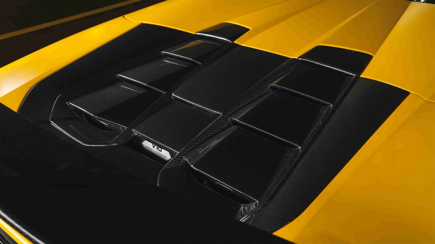 Lamborghini Huracan EVO RWD Rear Engine Cover Dry Carbon Fiber Ocean Design Bodykit