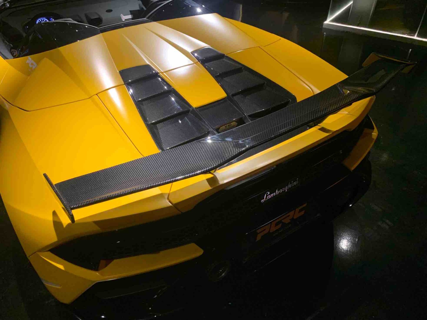 Lamborghini Huracan EVO RWD Rear Engine Cover Dry Carbon Fiber Ocean Design Bodykit