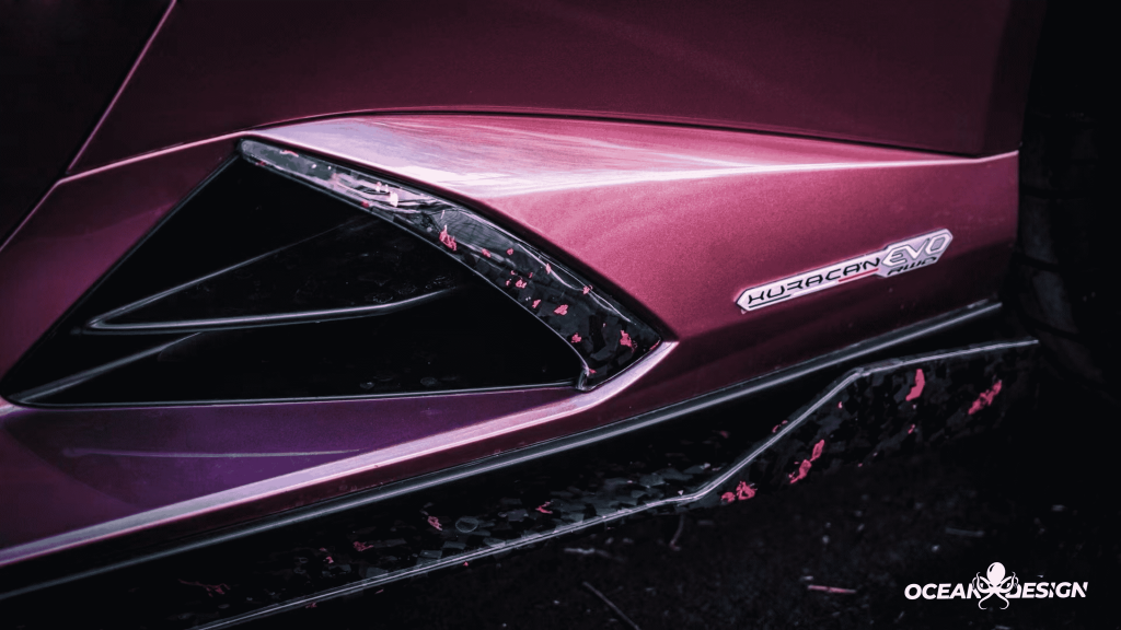 Lamborghini Huracan EVO RWD Side Skirts Dry Carbon Fiber Ocean Design Bodykit