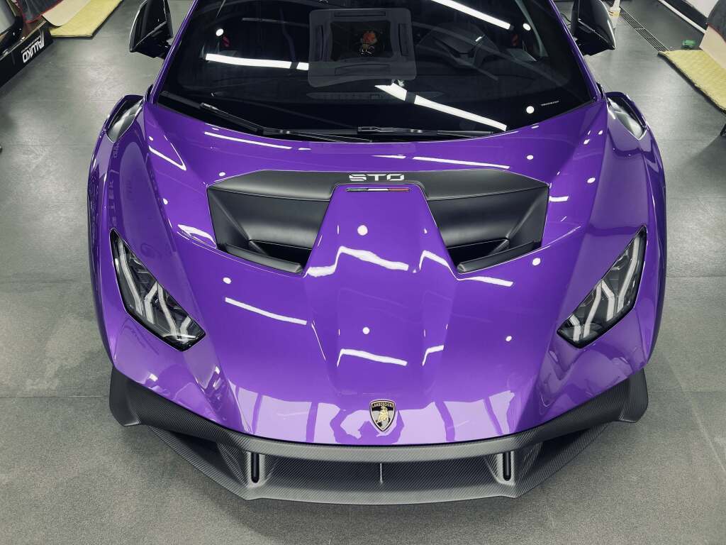 Lamborghini Huracan STO Front Hood Air Vent Trim Dry Carbon Fiber OEM Series Bodykit