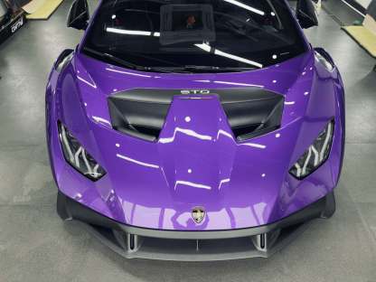 Lamborghini Huracan STO Front Hood Air Vent Trim Dry Carbon Fiber OEM Series Bodykit