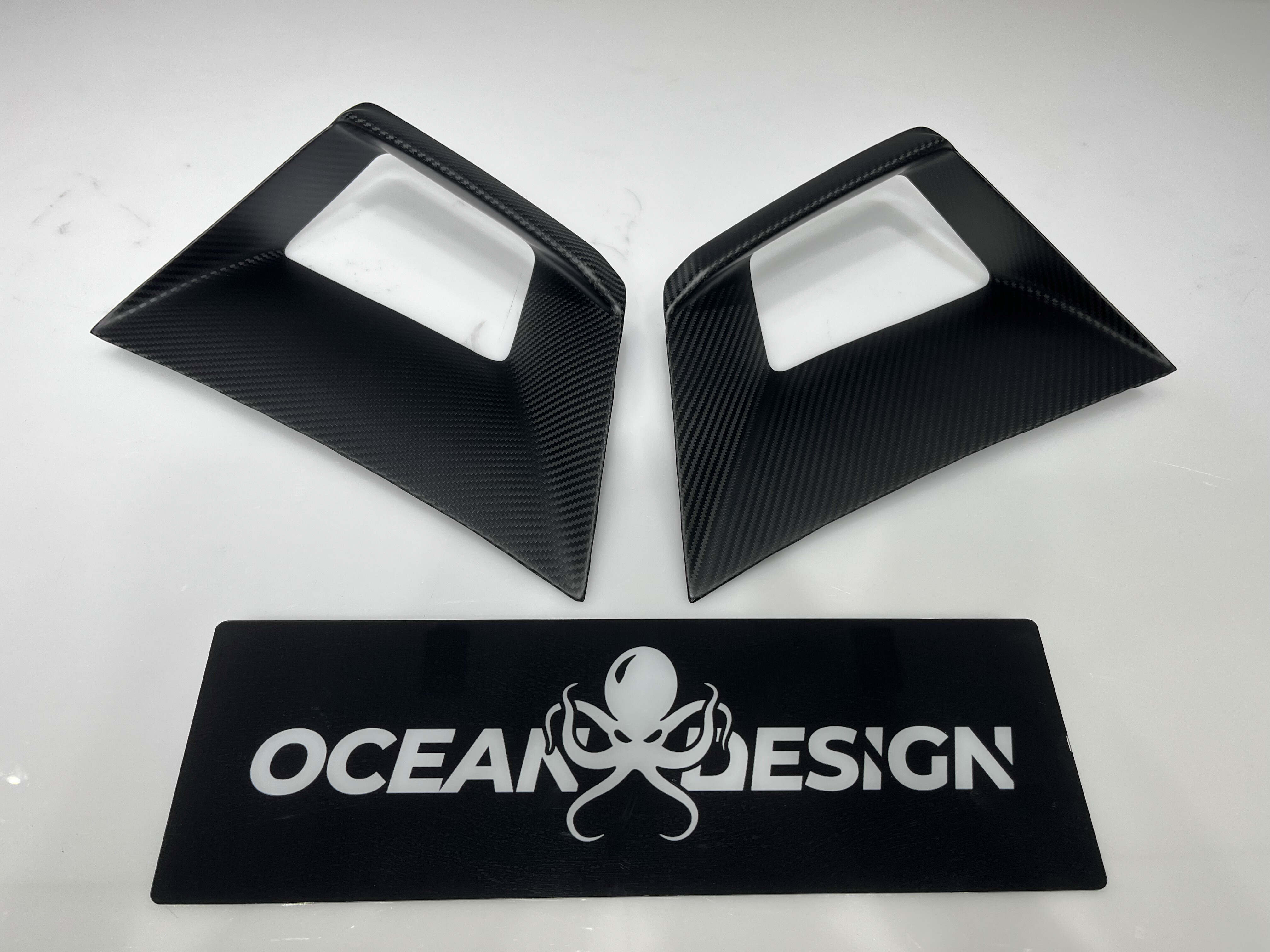 Lamborghini Huracan STO Front Hood Air Vent Trim Dry Carbon Fiber OEM Series Bodykit