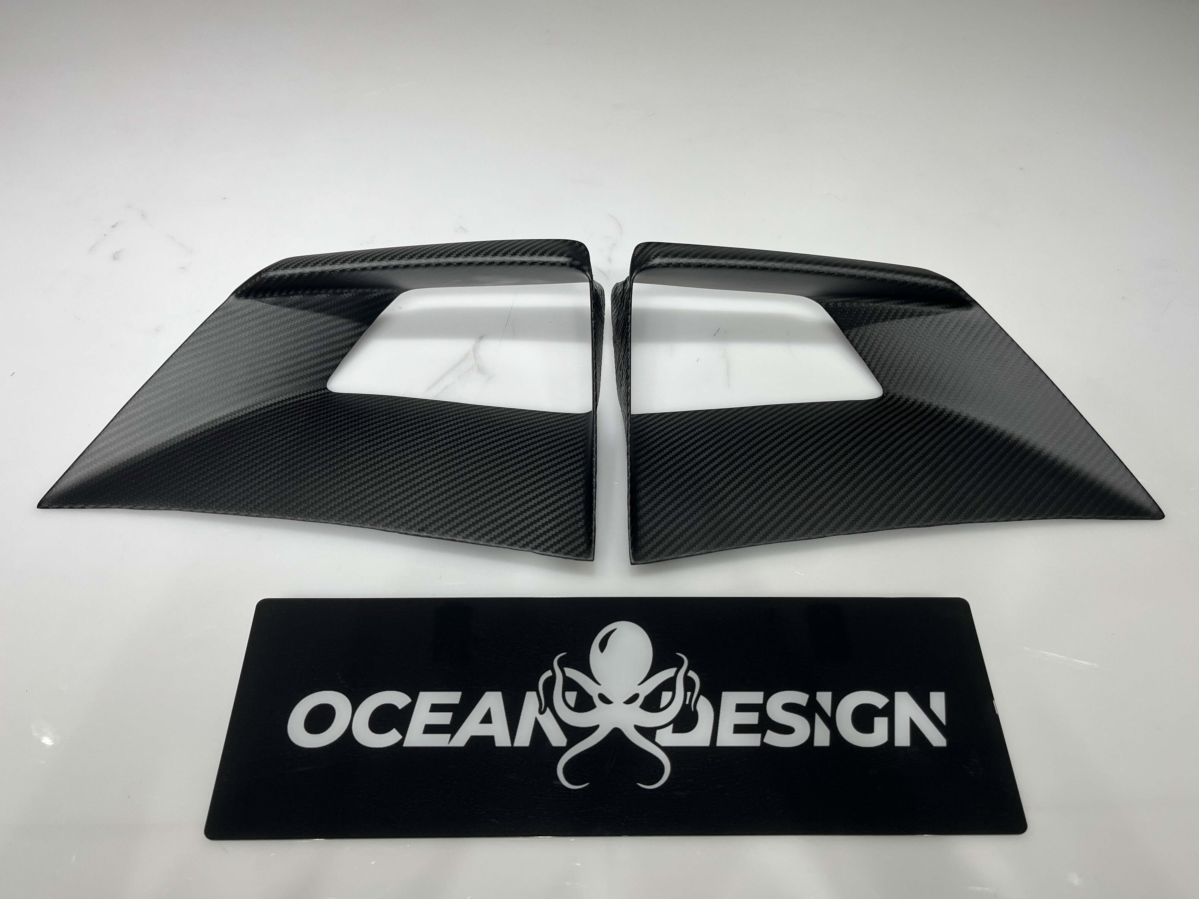 Lamborghini Huracan STO Front Hood Air Vent Trim Dry Carbon Fiber OEM Series Bodykit
