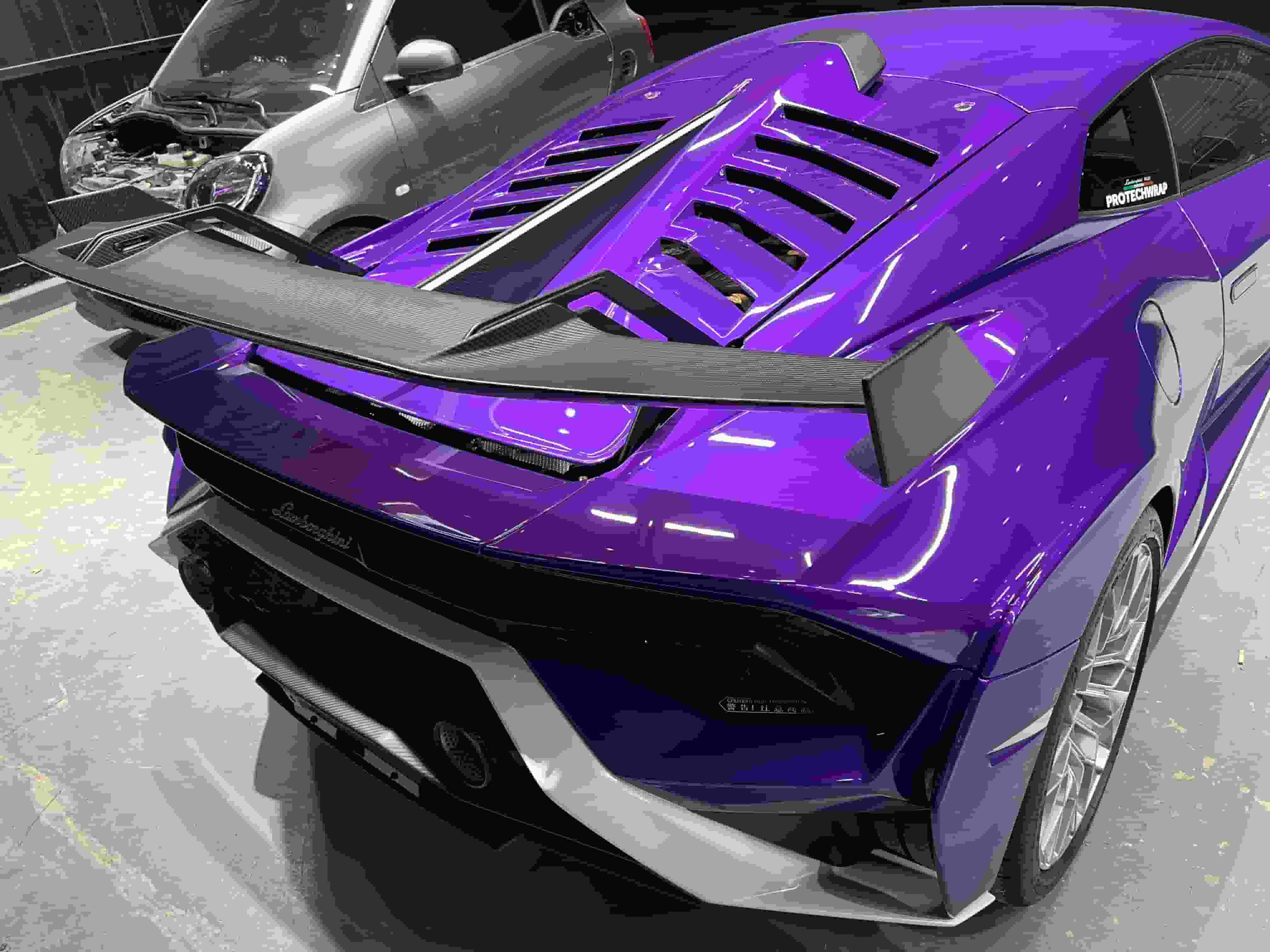 Lamborghini Huracan STO Trunk Spoiler Side Winglets Dry Carbon Fiber OEM Bodykit