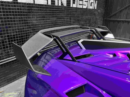 Lamborghini Huracan STO Trunk Spoiler Side Winglets Dry Carbon Fiber OEM Bodykit