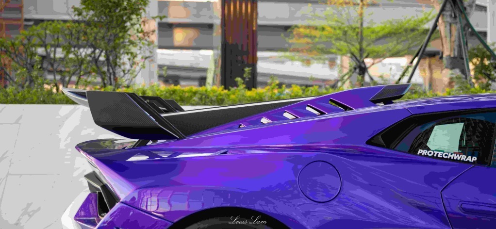 Lamborghini Huracan STO Trunk Spoiler Side Winglets Dry Carbon Fiber OEM Bodykit
